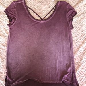 Maroon cross design top